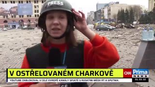 Česká vojnová reportérka referuje z ostreľovaného mesta Charkov
