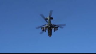 Ruský útočný vrtuľník KA-52 operujúci na ukrajine