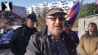 Občiansky tribunál pred bieloruskou ambasádou (22.3.2022)