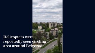 Ruské helikoptéry hliadkujú nad Belgorodom (Požiar v Rusku)