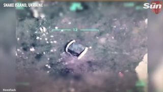 Ukrajinský dron ničí muničný sklad na Haďom ostrove