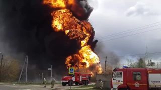 Požiar v Rusku Dzeržinsko