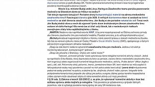 O dezinformáciách. Premnožené medvede vs Ján Budaj ministerstvo životného prostr