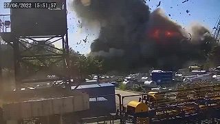 Raketový útok na Kremenčuk 28.6.2022