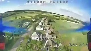 Útok na ruskú pozíciu pomocou podomácky vyrobeného kamikadze dronu