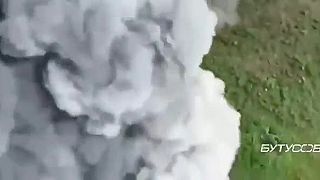 Fatálne poškodenie tanku okupantov.. pravdepodobne T-90