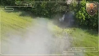 Likvidácia veliteľského vozidla okupantov nepriamou paľbou T-64BM