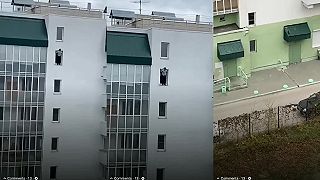 Vyskočil z okna (drsné zábery)