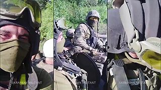 Vojaci 128. ukrajinskej horskej útočnej brigády v Chersonskej oblasti