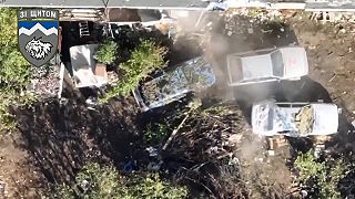 Dron si posvietil na okupantov
