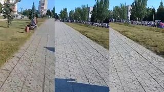 Fronta na chleba v dočasne okupovanom Lysičansk