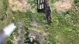 Dron sa zameral na muničný sklad