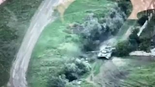 Ruský T90m neďaleko Kharkova