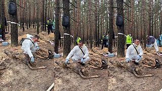 Ruské zverstvá: Izium - masové hroby