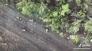 Dron si vyhliadol skupinku okupantov