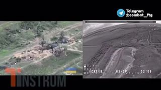 Kamikaze dron vs ruské bunkre