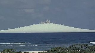Atómová bomba odpálená 150 metrov pod hladinou oceánu / označenie Wahoo, rok 195