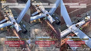 Video s údajne zostreleným ruským dronom