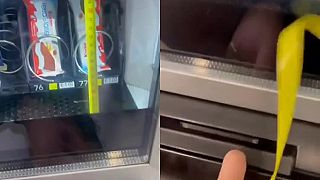Vykrádanie automatu na nápoje pomocou zvinovacieho metra