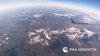 Let strategického raketového nosiču Tu-95MS.