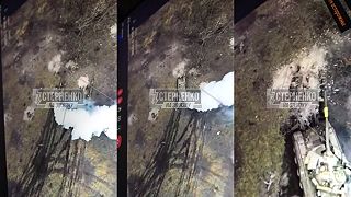 ???? Ukrajinský tank přejíždí přes zraněného ruského vojáka.