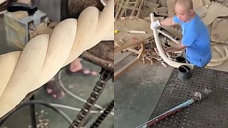 Celý proces výroby hojdacieho ohýbaného kresla (Čína)