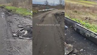 Inšpekcia zničeného Ruského tanku