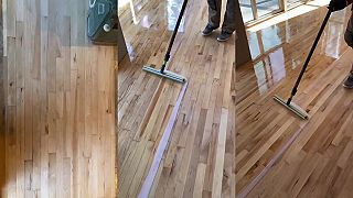 Keď renovujú drevenú podlahu profesionáli (brúsenie a lakovanie)