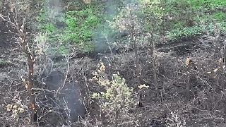 Dron kameruje depresiu v Ruských zákopoch