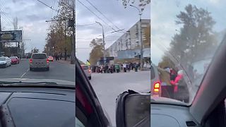 Vítanie Ukrajinskej armády v Chersone