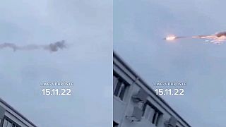 Zostrelenie ruskej strely s plochou dráhou letu Kalibr v kyjevskej oblasti