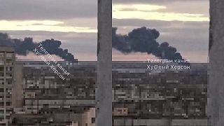 ️?Explózia a mohutný požiar v Chersone