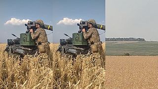 Javelin na obilnom poli zasahuje tank