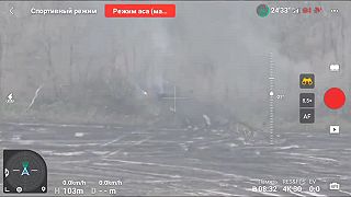 Ruská T-80BV na východe Ukrajiny (blízko Bachmutu)