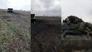 Prehliadka zničenej Ruskej pozície na Ukrajine