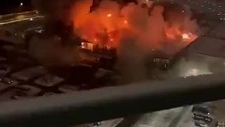 Výbuch a požiar: Nákupní centrum Maga Chimki v Moskvě