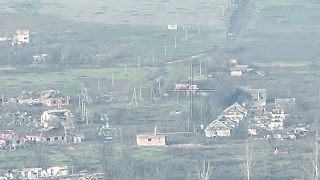 Ruské delostrelectvo mieri na ukrajinské jednotky v oblasti Soledar/Bakhmutske