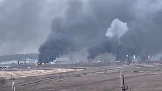 Ruská vojenská kolóna Irpin Február 25 2022