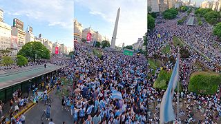 Ulice Buenos Aires po víťazstve Argentíny nad Francúzskom na MS v Katare 2022