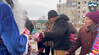 Mikuláš navštevuje Bakhmut v Ukraine