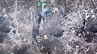 Zákopy okupantov po pár zásahoch delostrelectva