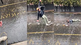 Pokúsil sa zaskejtovať si na ľade so skateboardovou doskou