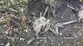 Ďalší zostrelený ukrajinský poľnohospodársky vrtuľník upravený na útočný dron.
