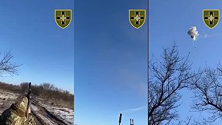 Ukrajinskí vojaci zostrelili ruský dron