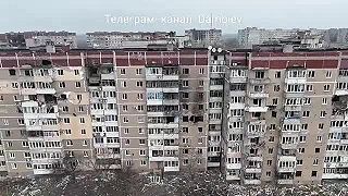 Vuhledar natočený z vtáčej perspektívy
