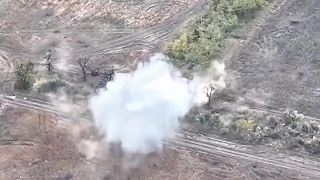 T-80BV vs presný zásah 155mm M982 Excalibur