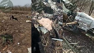 Zostrelený ukrajinský transportný vrtuľník Mi-8 aj s posádkou (DRSNÉ ZÁBERY)