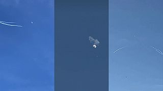 Čínsky špionážny balón vs. raketa AIM-9X Sidewinder odpálená zo stíhačky F-22