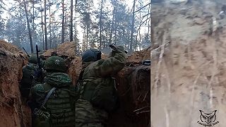 Okupanti si pri meste Kreminna natáčajú intenzívnu TikTok prestrelku s lesom