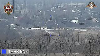 Zničenie APU tanku z protitankového komplexu
